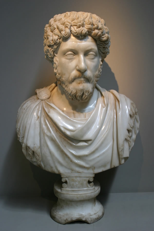 Statue of the head of Marcus Aurelius